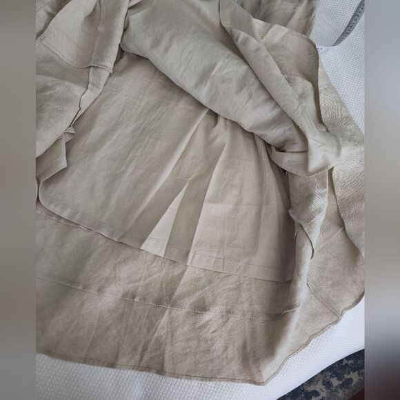 Soft surroundings linen maxi skirt coastal lined minimalist freestyle summer - Picture 10 of 11